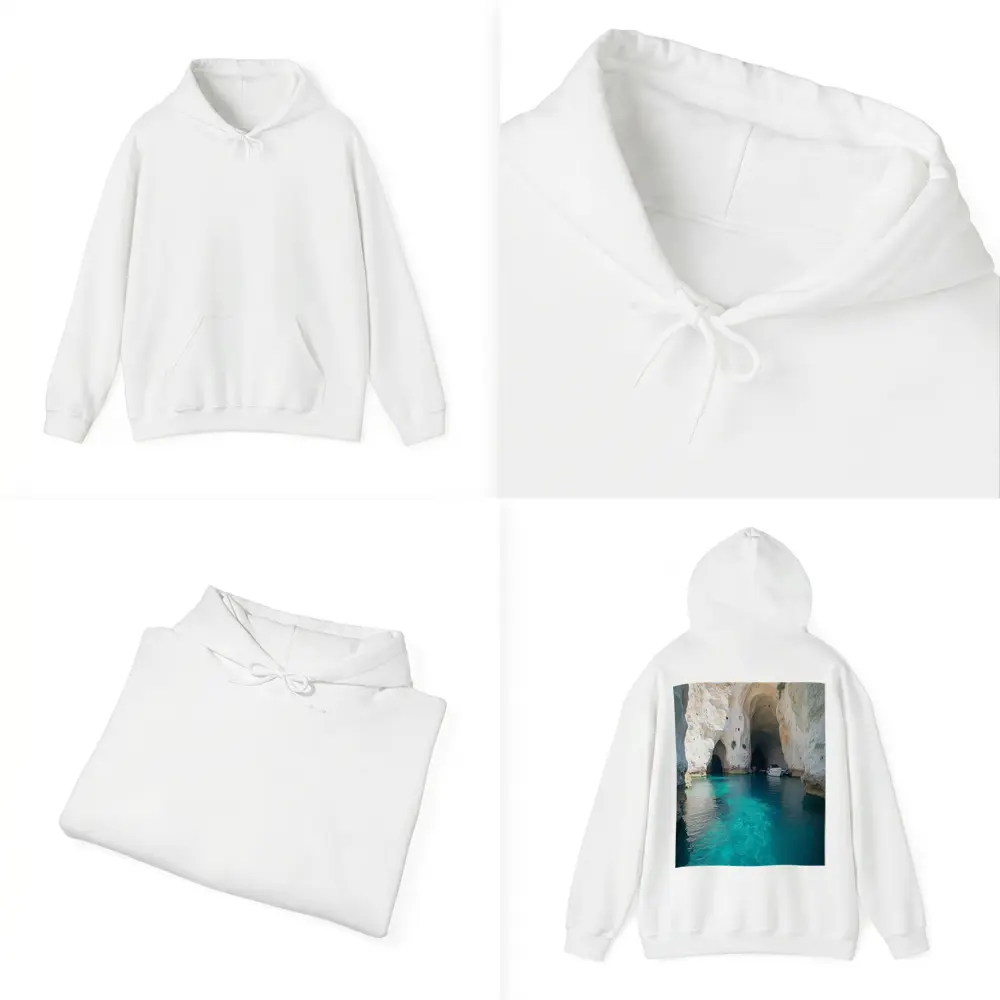 Blue Caves Clear Turquoise Water Milos Greece – Hoodies