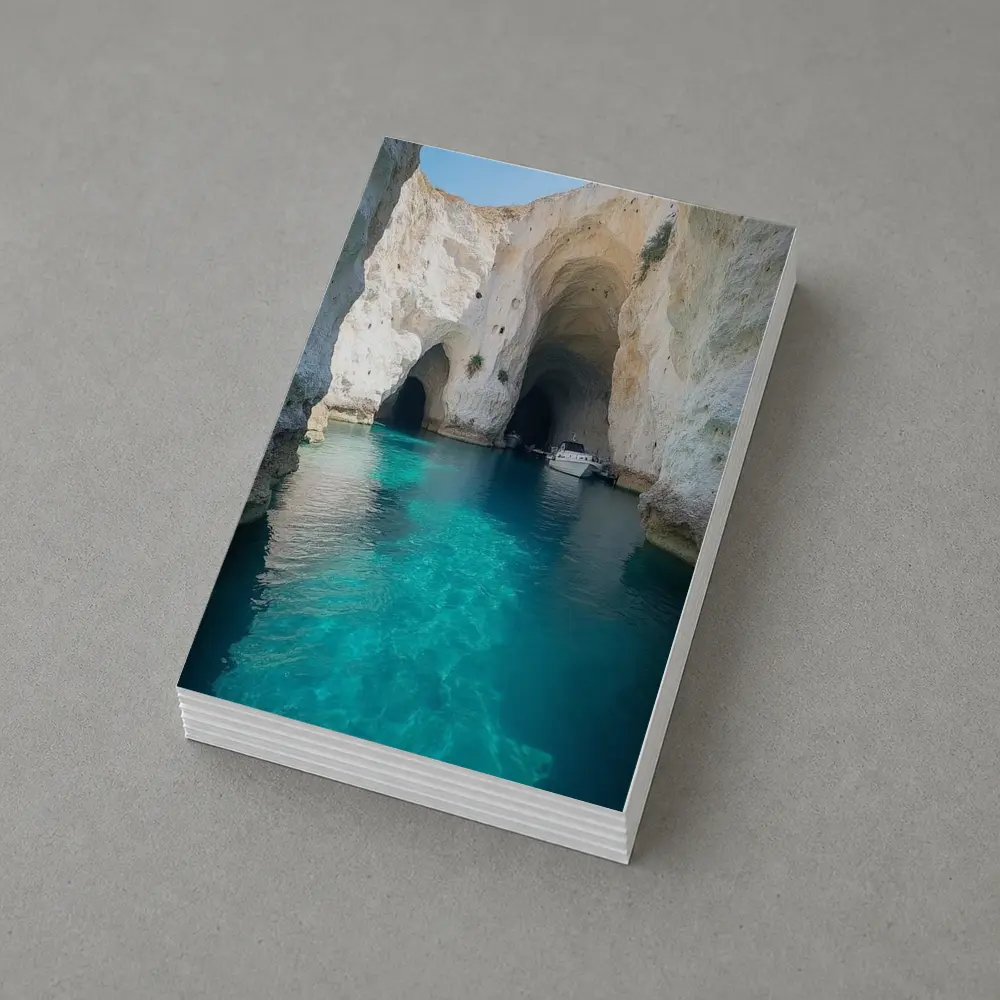 Blue Caves Clear Turquoise Water Milos Greece – Postcards