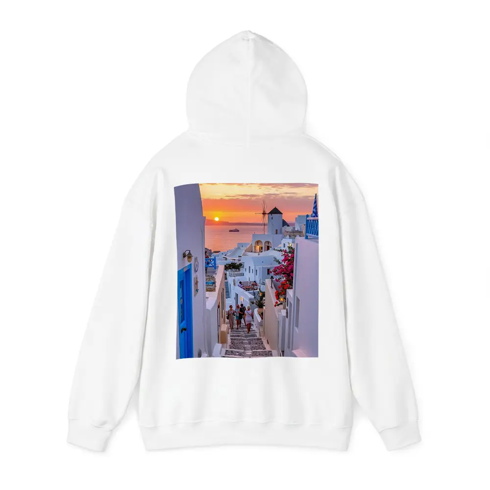 Santorini Oia Village Sunset Sea View – Hoodies