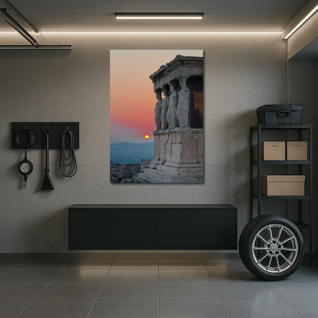 Erechtheion Caryatids Athens Sunset Greece – Wall Art
