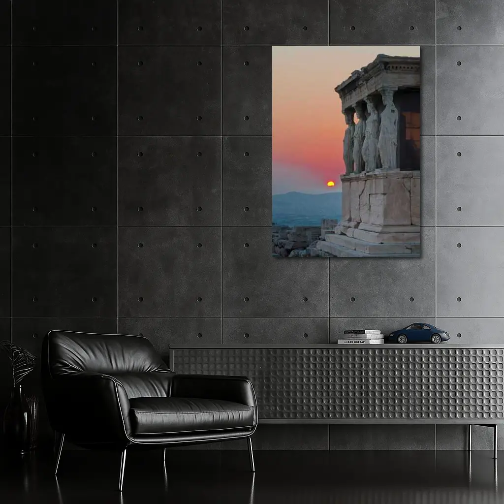 Erechtheion Caryatids Athens Sunset Greece – Wall Art