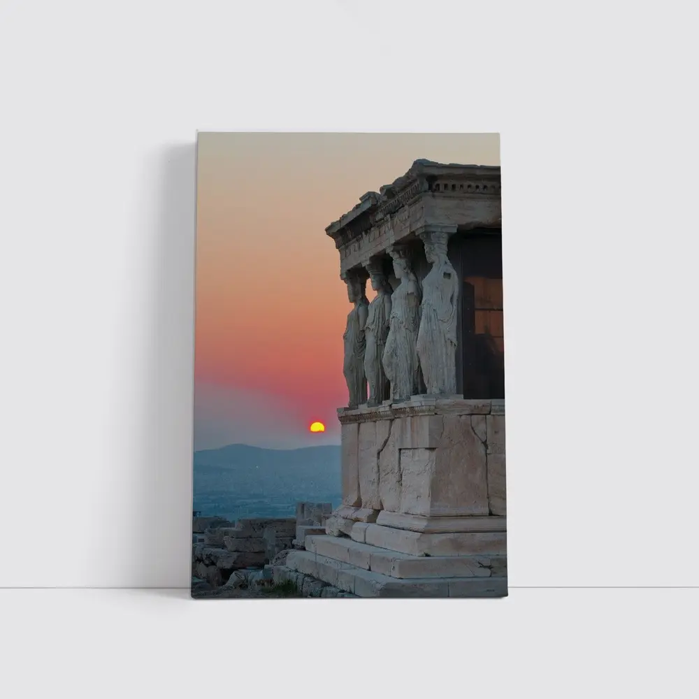 Erechtheion Caryatids Athens Sunset Greece – Wall Art