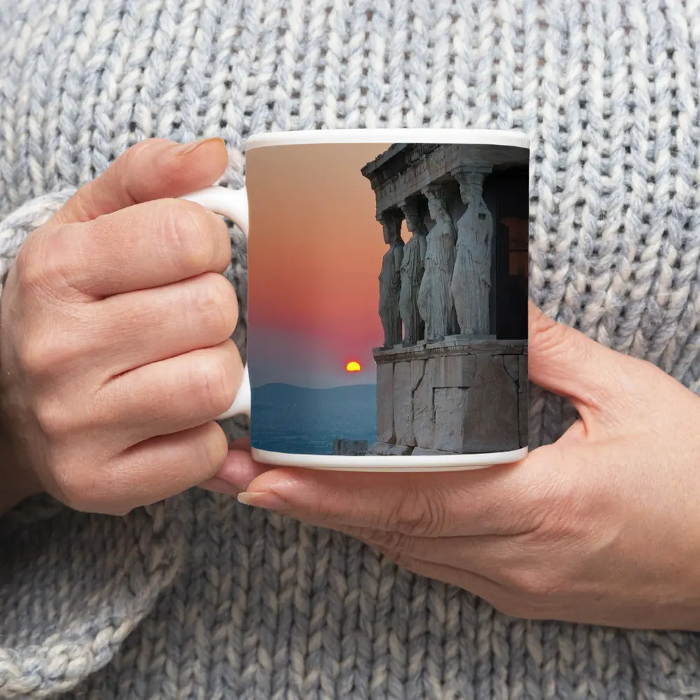 Erechtheion Caryatids Athens Sunset Greece – Mugs