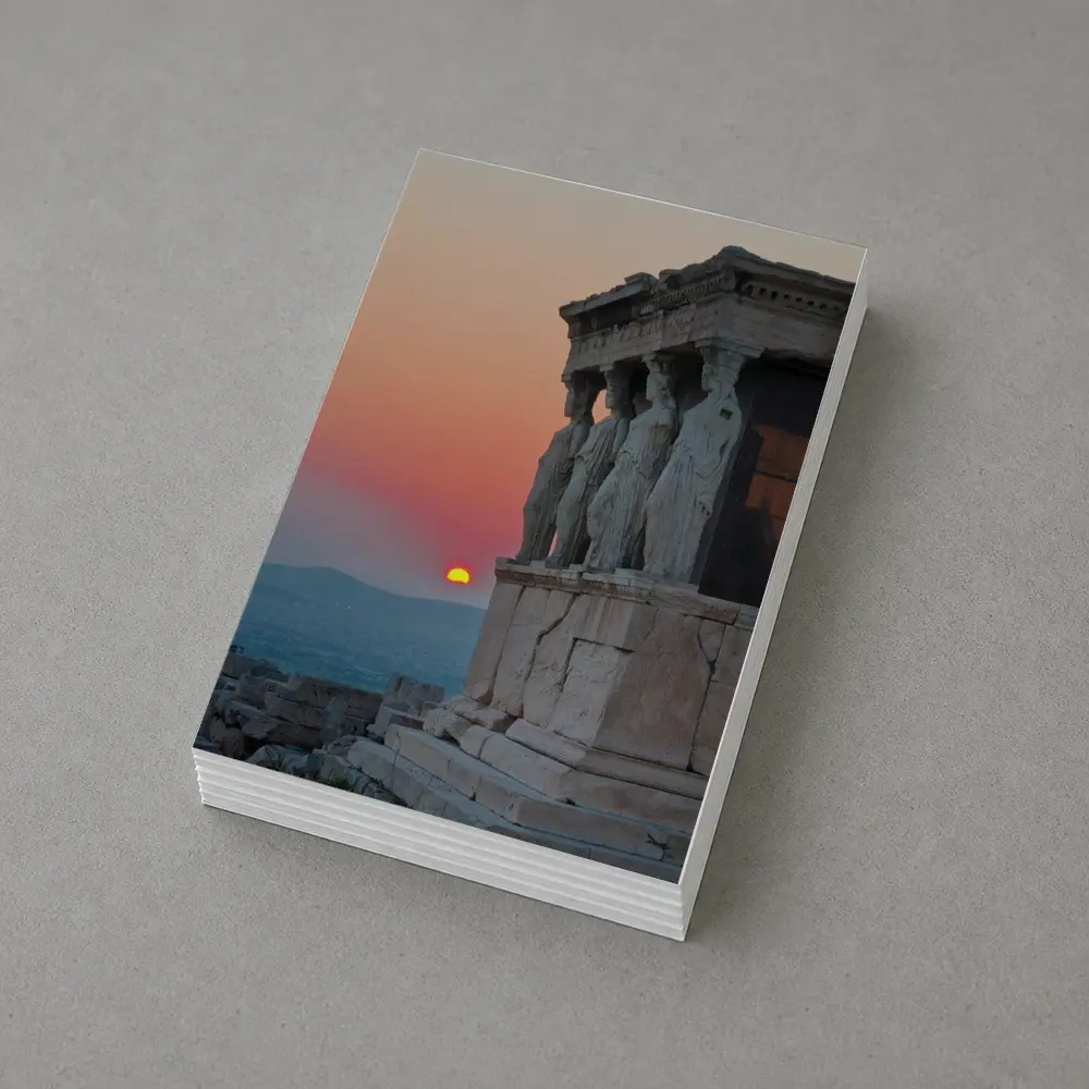 Erechtheion Caryatids Athens Sunset Greece – Postcards