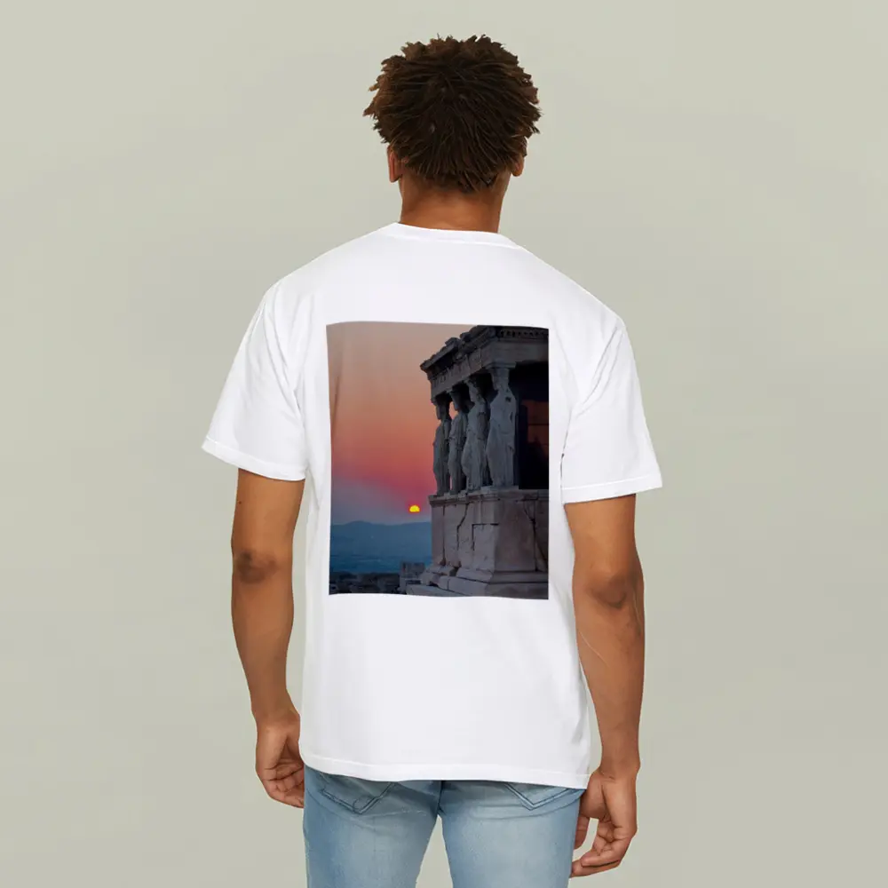 Erechtheion Caryatids Athens Sunset Greece – T-Shirts
