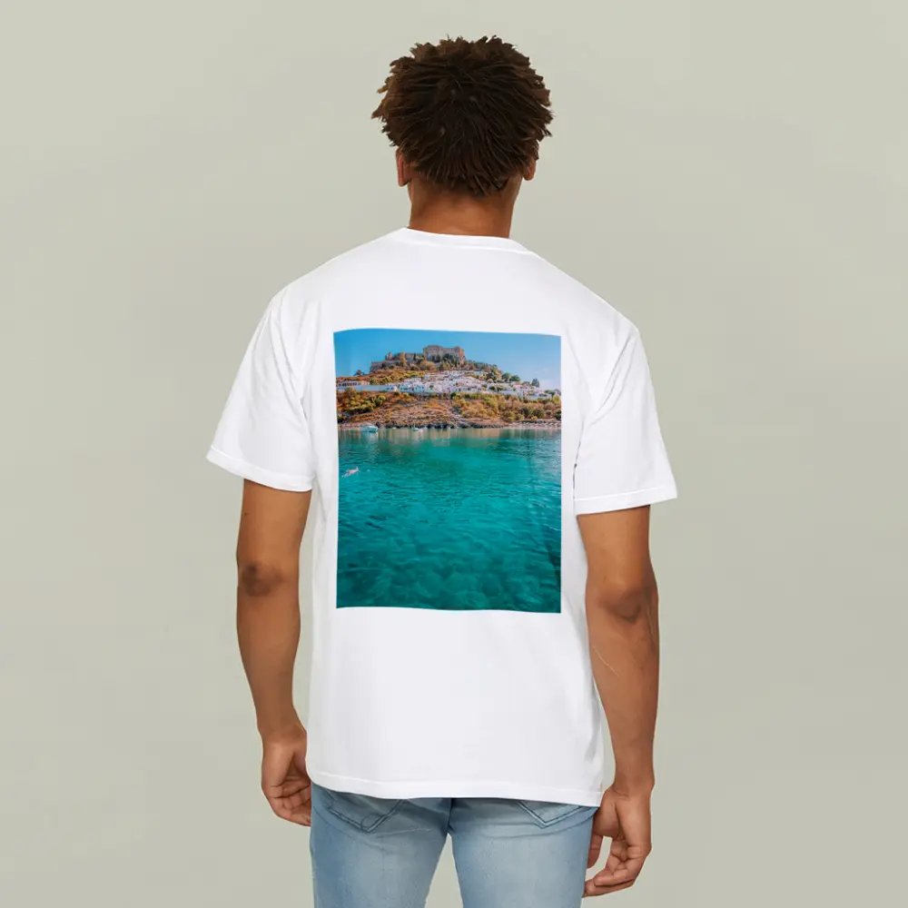 Lindos Acropolis Rhodes Greece Turquoise Bay – T-Shirts