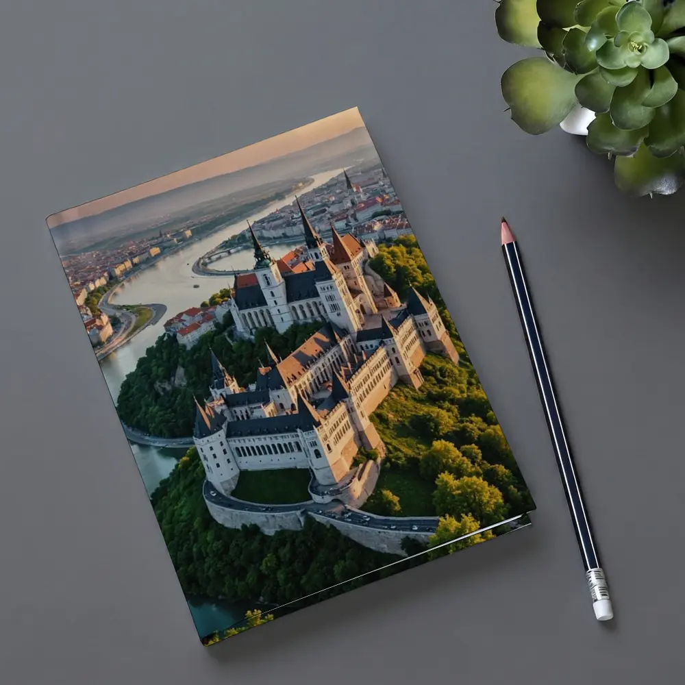 Gothic Castle Aerial View River City – Notebooks