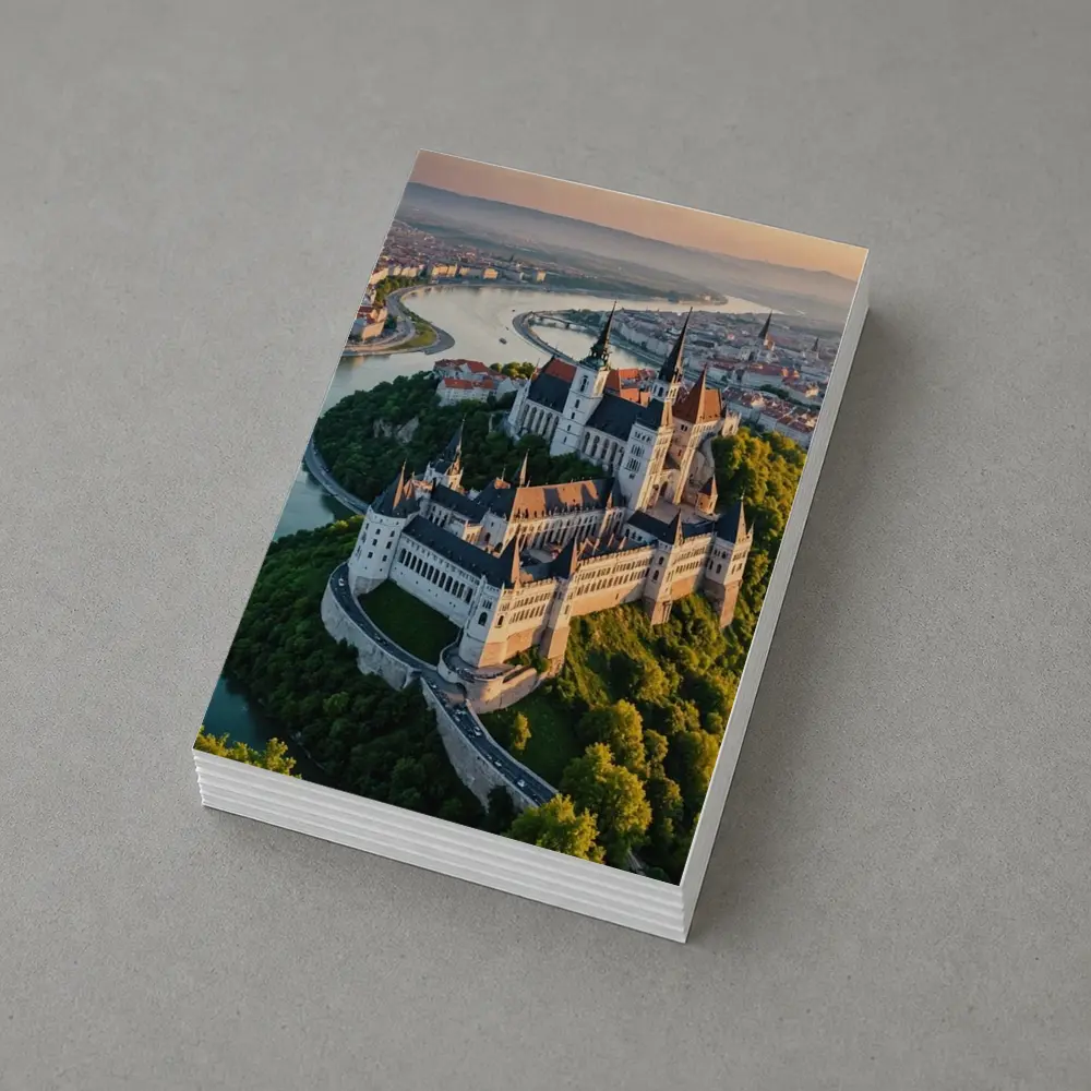 Gothic Castle Aerial View River City – Postcards