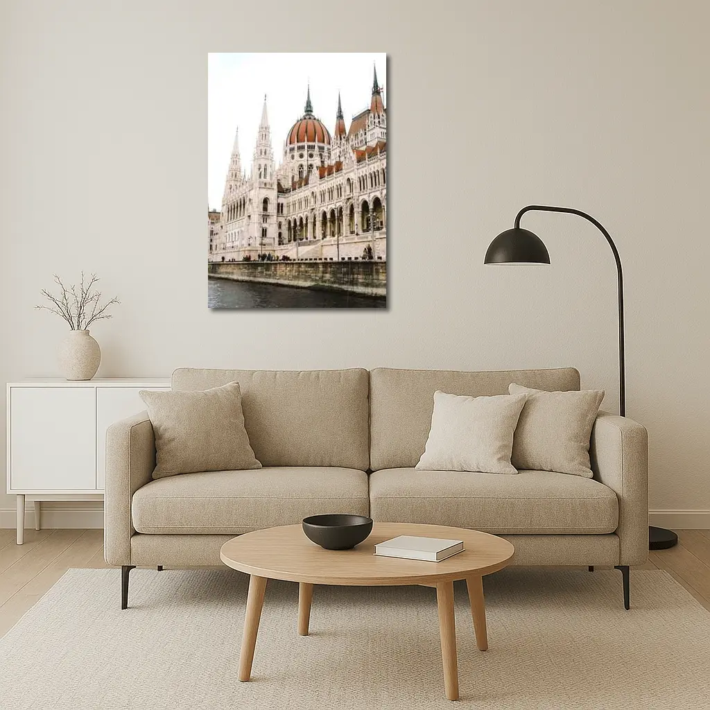 Hungarian Parliament Building Budapest Riverside View – Wall Art