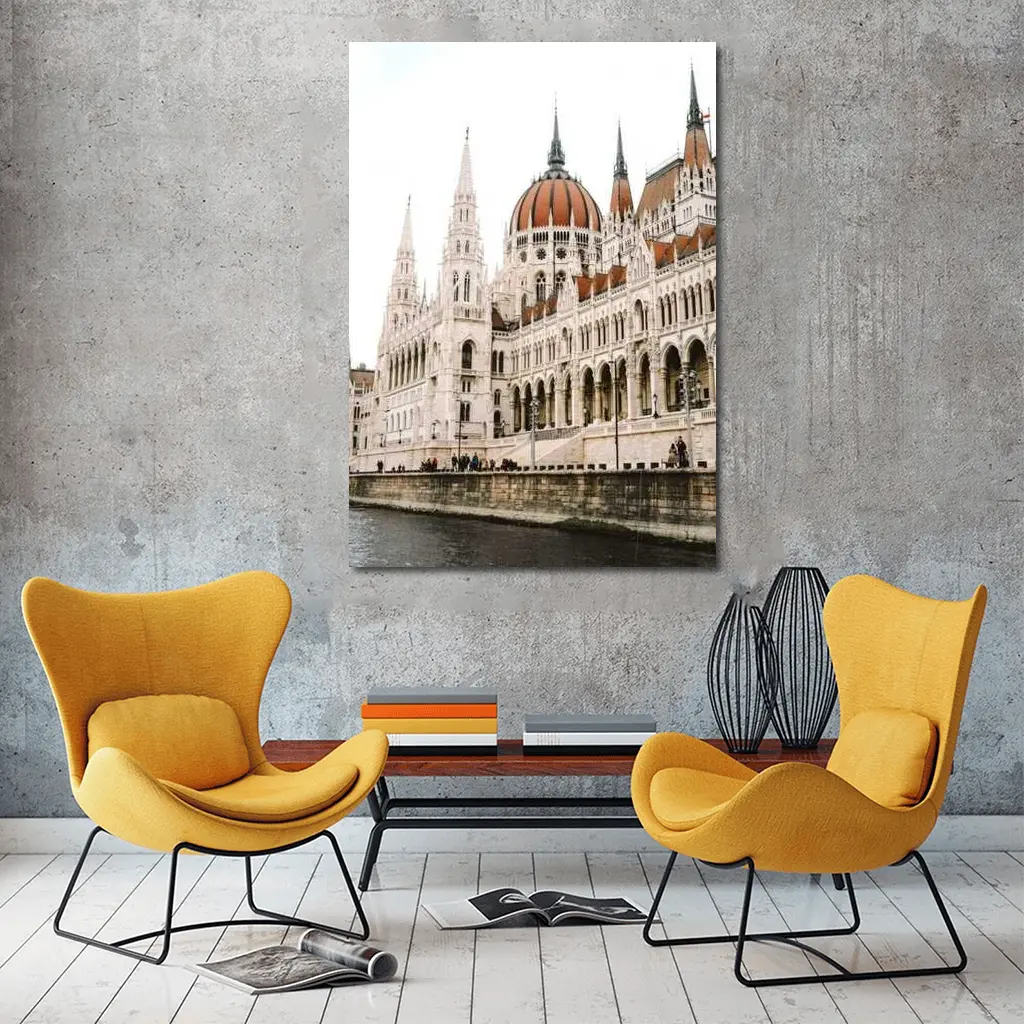 Hungarian Parliament Building Budapest Riverside View – Wall Art