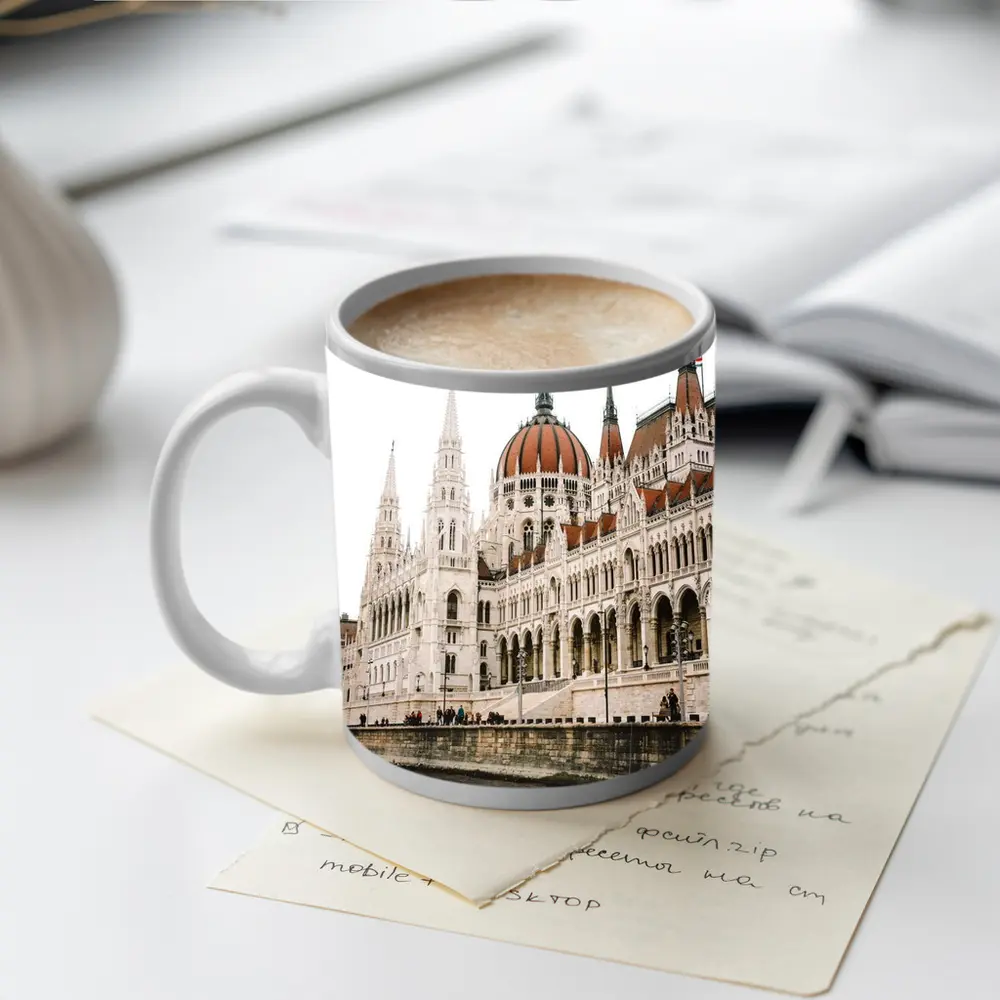 Hungarian Parliament Building Budapest Riverside View – Mugs