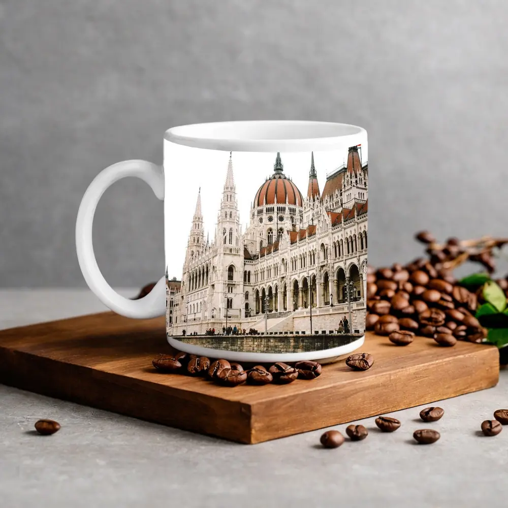 Hungarian Parliament Building Budapest Riverside View – Mugs