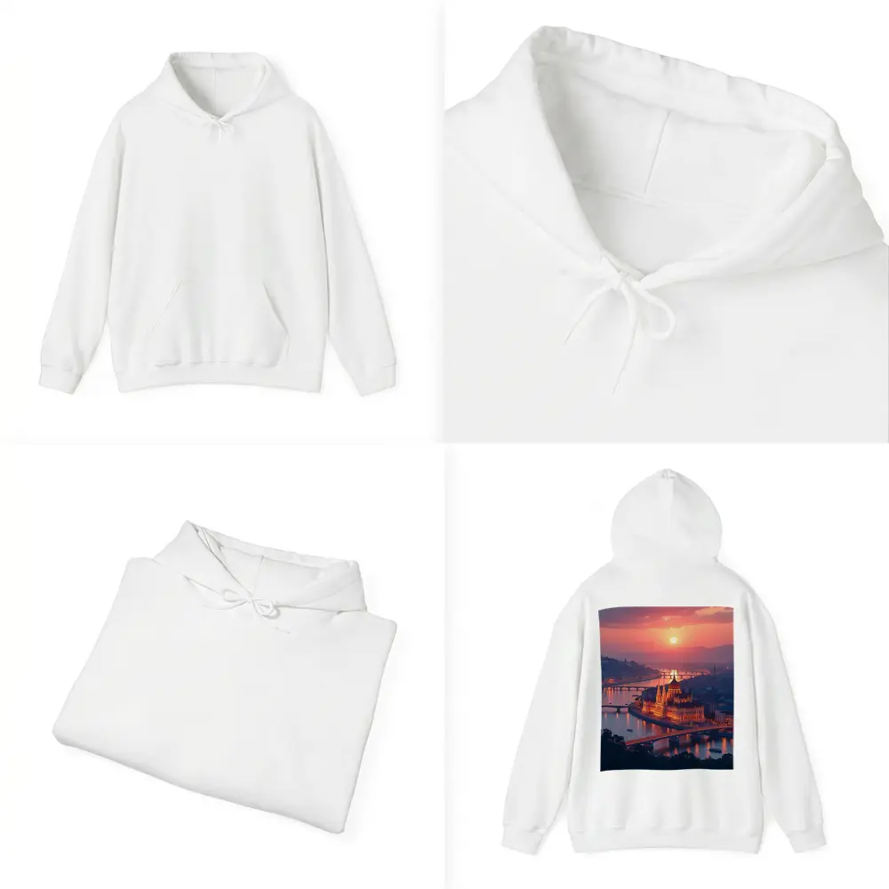 Budapest Parliament Building Danube River Sunset – Hoodies