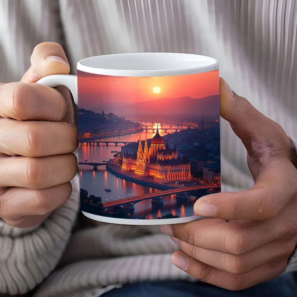 Budapest Parliament Building Danube River Sunset – Mugs
