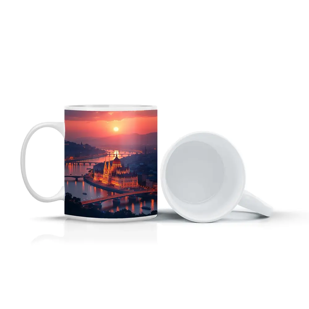 Budapest Parliament Building Danube River Sunset – Mugs