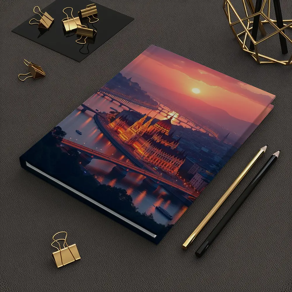 Budapest Parliament Building Danube River Sunset – Notebooks
