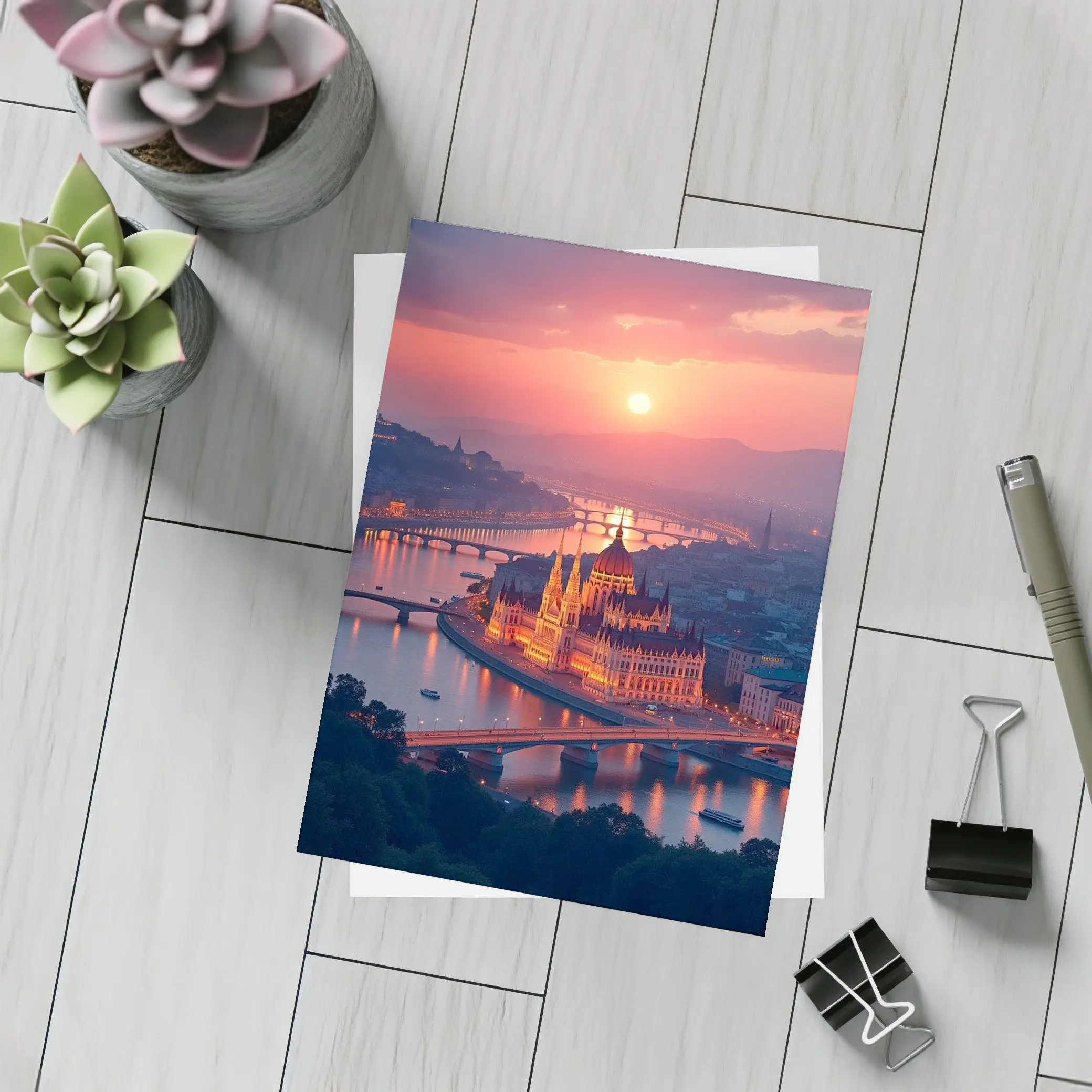 Budapest Parliament Building Danube River Sunset – Postcards