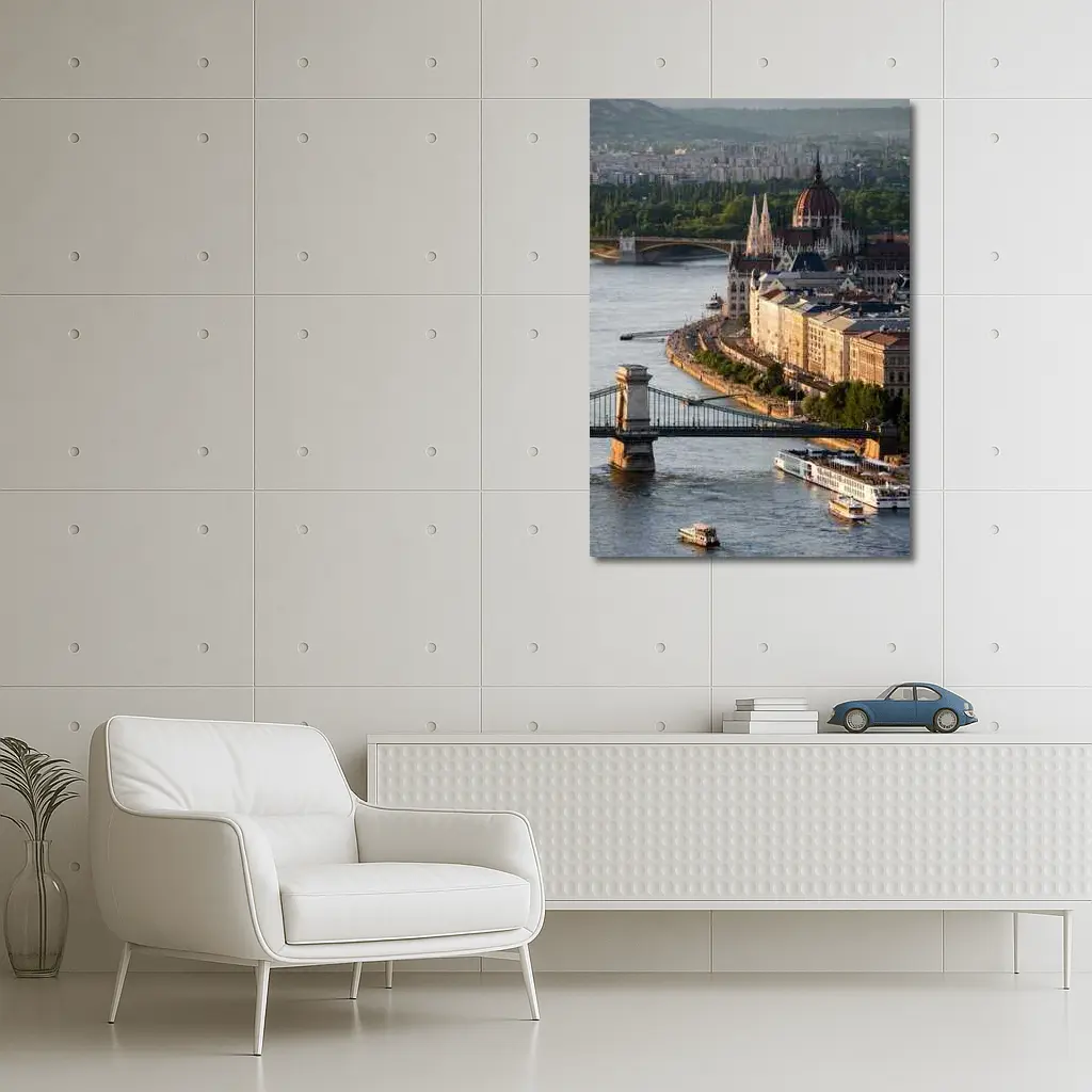 Budapest Parliament Building Danube River View – Wall Art
