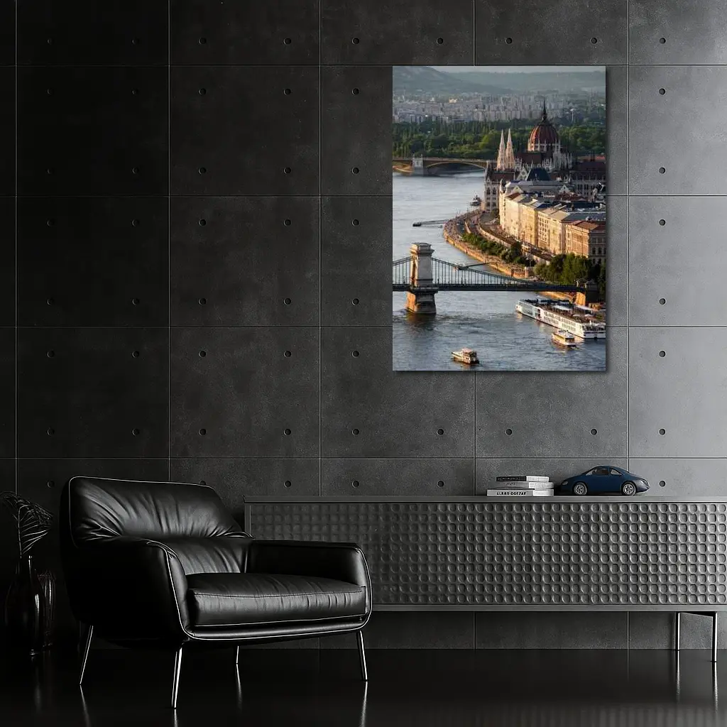 Budapest Parliament Building Danube River View – Wall Art