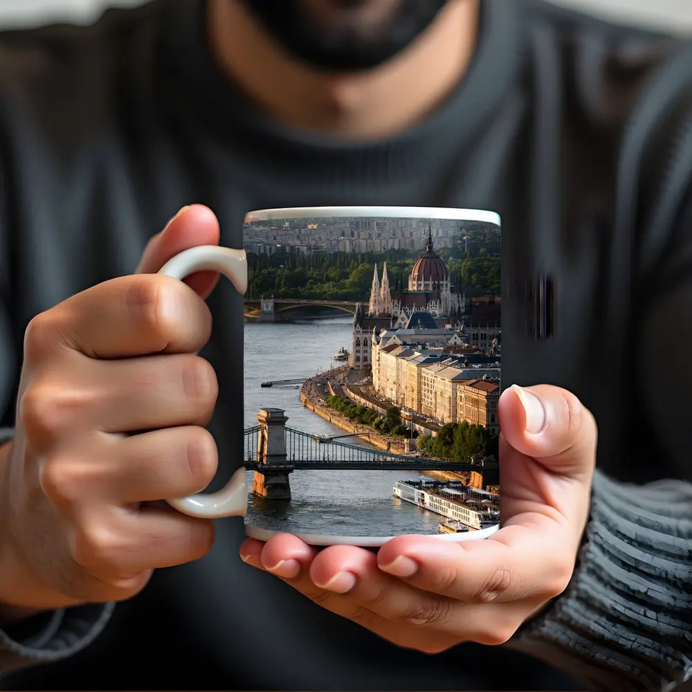 Budapest Parliament Building Danube River View – Mugs