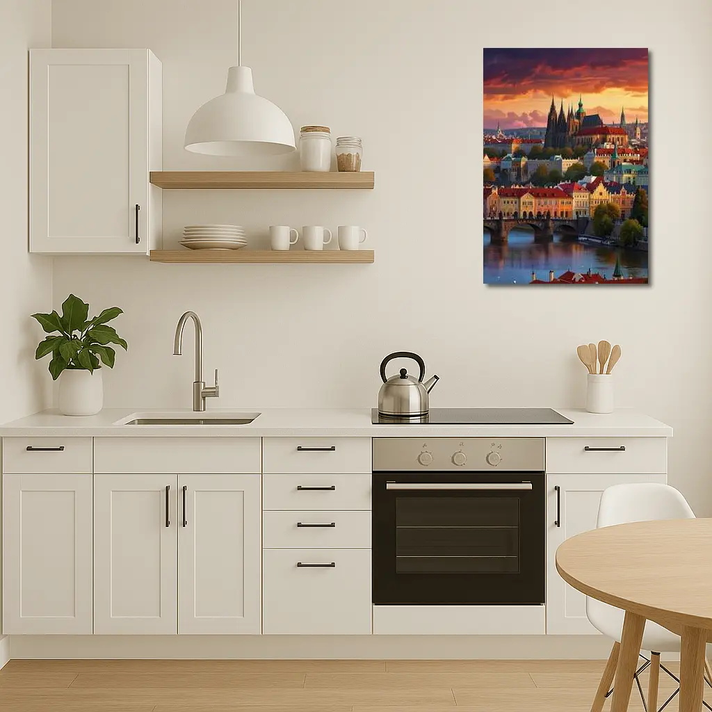 Prague Castle Skyline at Dramatic Sunset – Wall Art