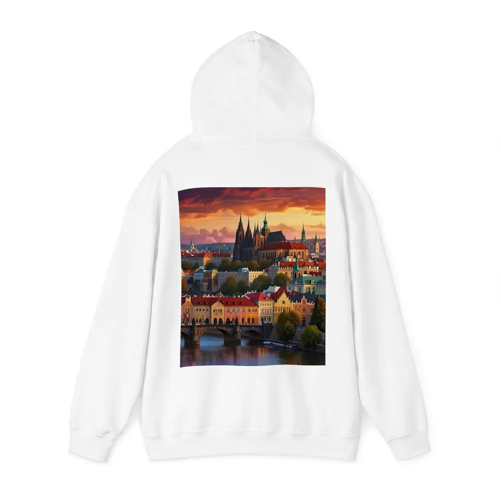 Prague Castle Skyline at Dramatic Sunset – Hoodies