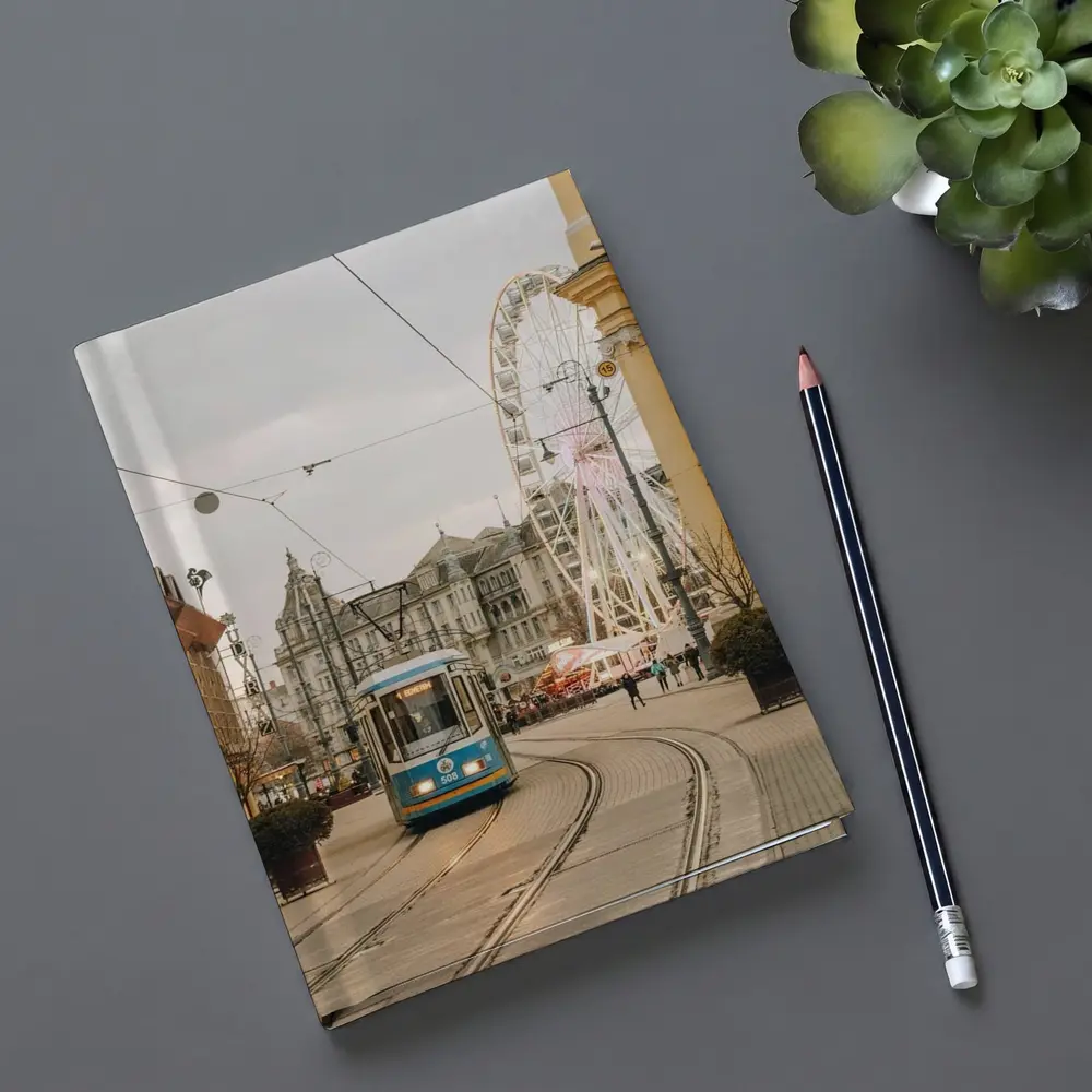 Blue Tram City Square Ferris Wheel Street – Notebooks