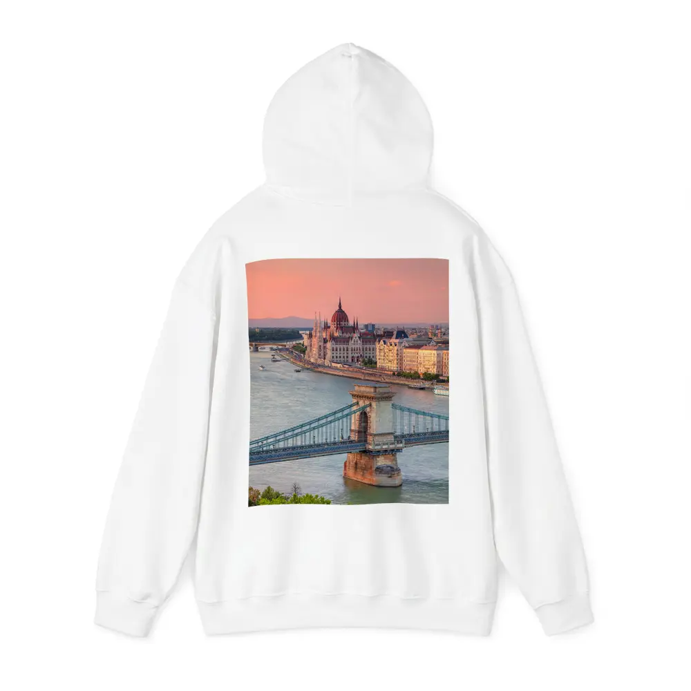 Budapest Chain Bridge Danube River Sunset – Hoodies