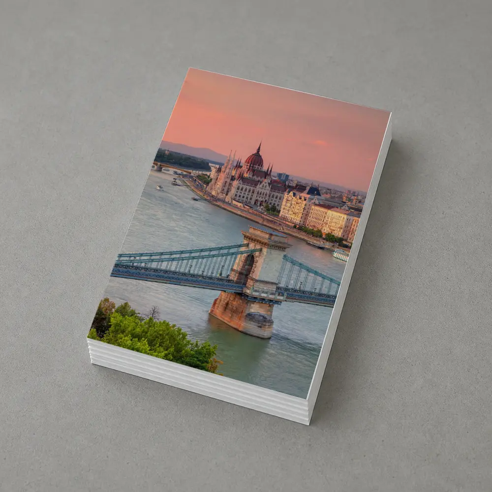 Budapest Chain Bridge Danube River Sunset – Postcards