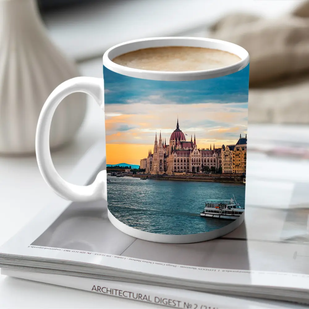 Budapest Parliament Building Danube River Sunset – Mugs