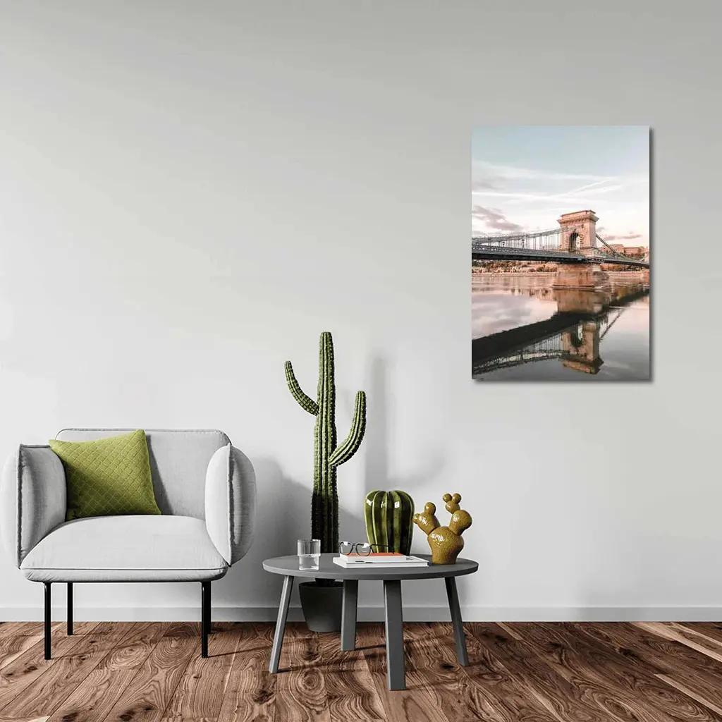Budapest Chain Bridge Danube River Sunset – Wall Art