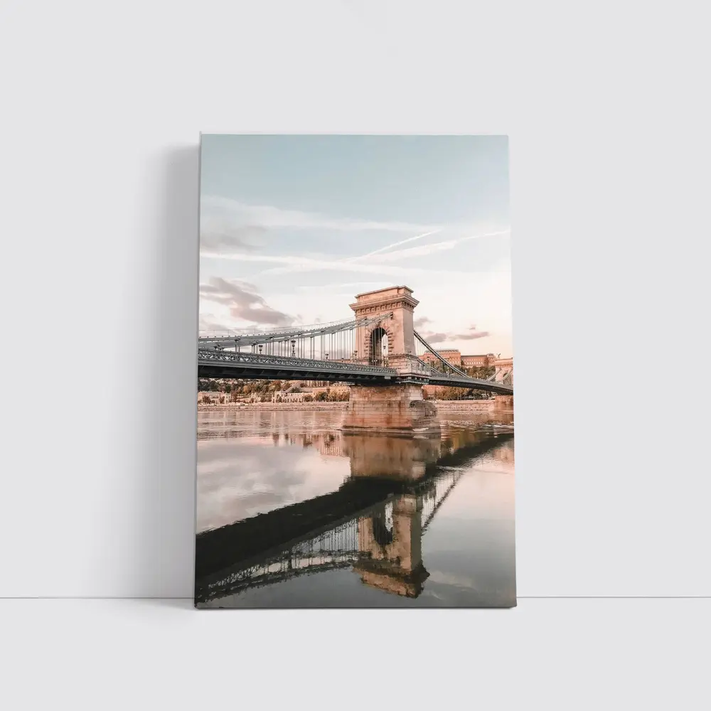Budapest Chain Bridge Danube River Sunset – Wall Art