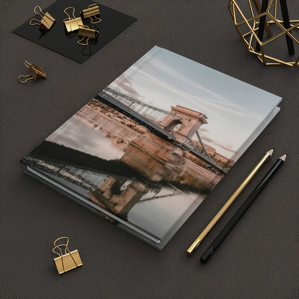 Budapest Chain Bridge Danube River Sunset – Notebooks