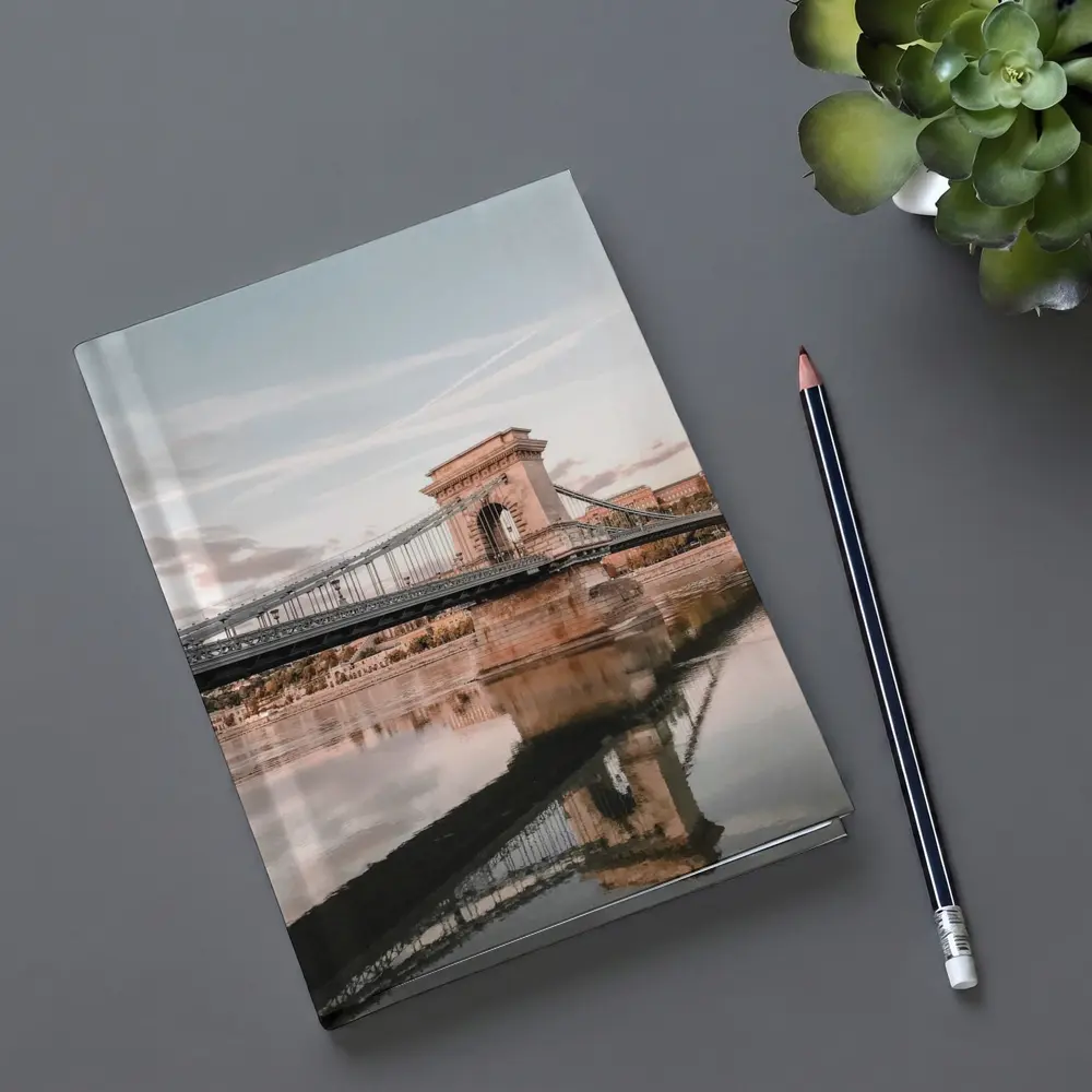 Budapest Chain Bridge Danube River Sunset – Notebooks