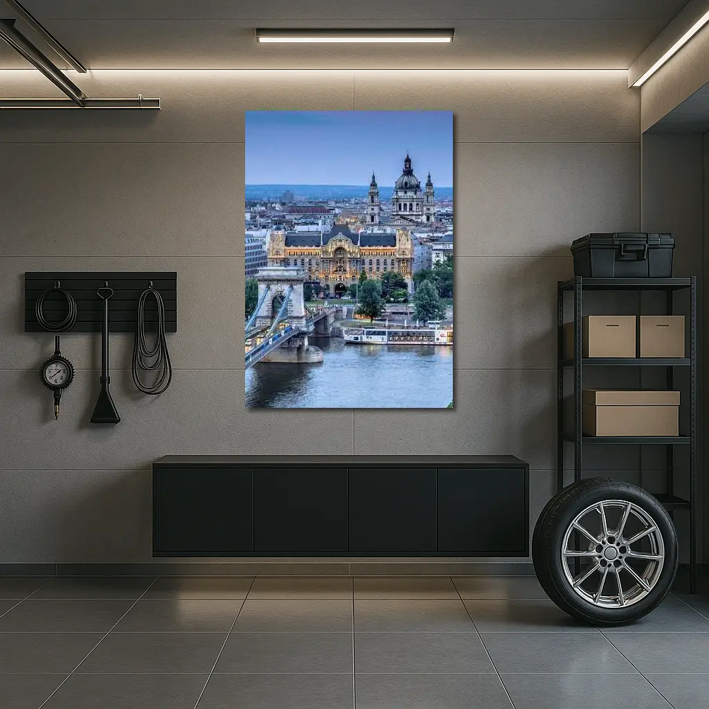 Budapest Chain Bridge Danube River City View – Wall Art
