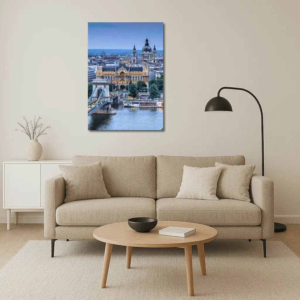 Budapest Chain Bridge Danube River City View – Wall Art