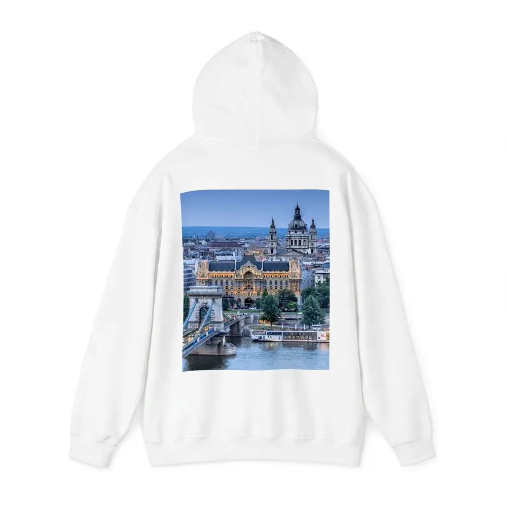 Budapest Chain Bridge Danube River City View – Hoodies