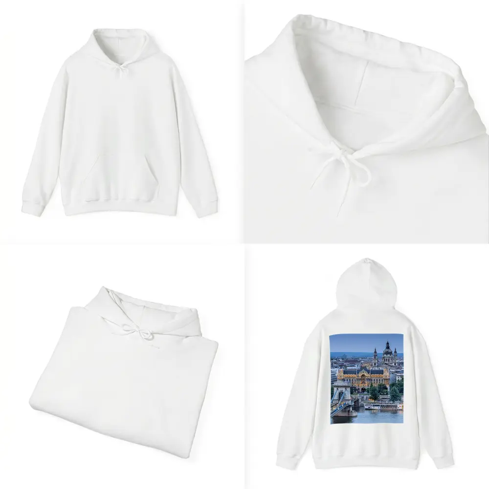 Budapest Chain Bridge Danube River City View – Hoodies
