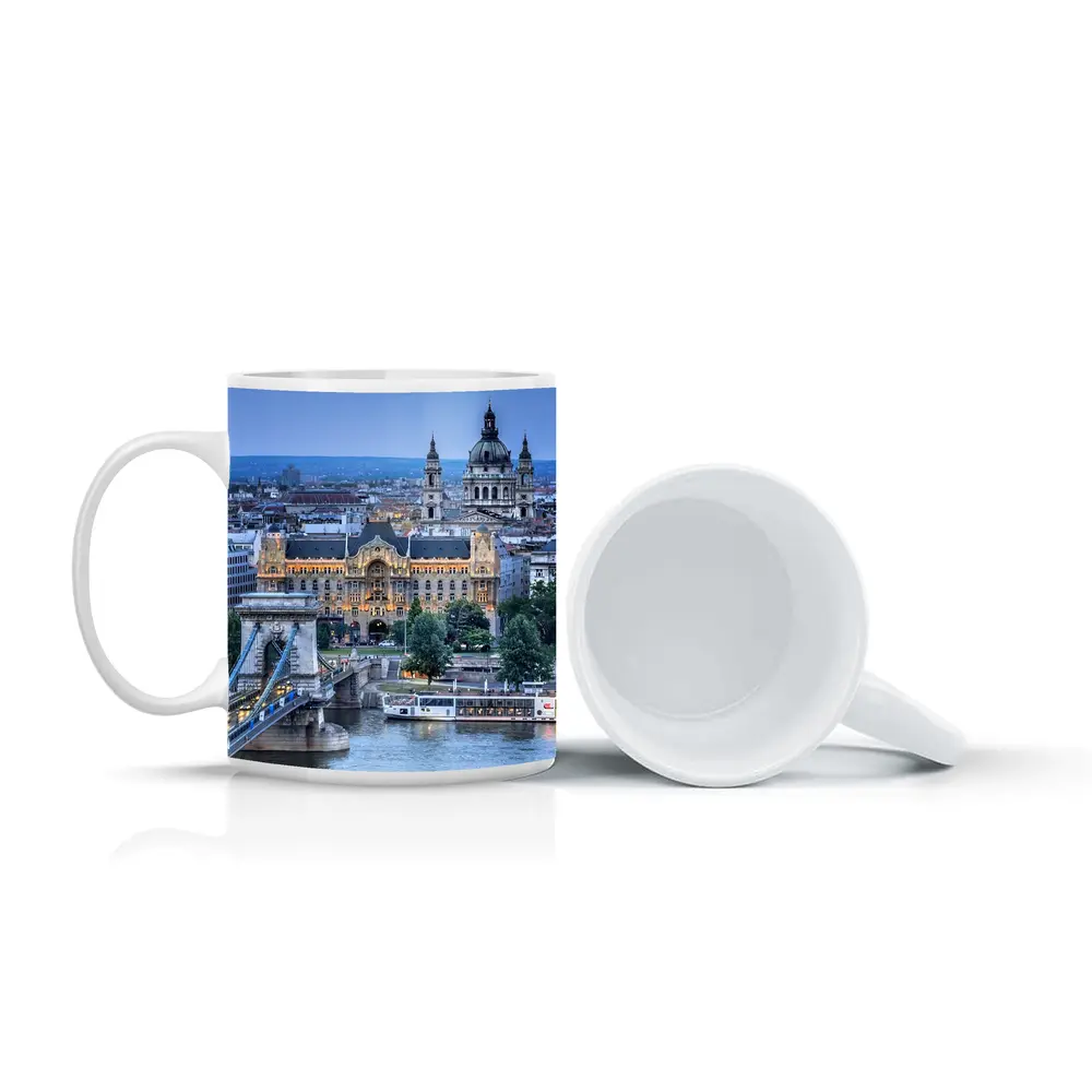 Budapest Chain Bridge Danube River City View – Mugs