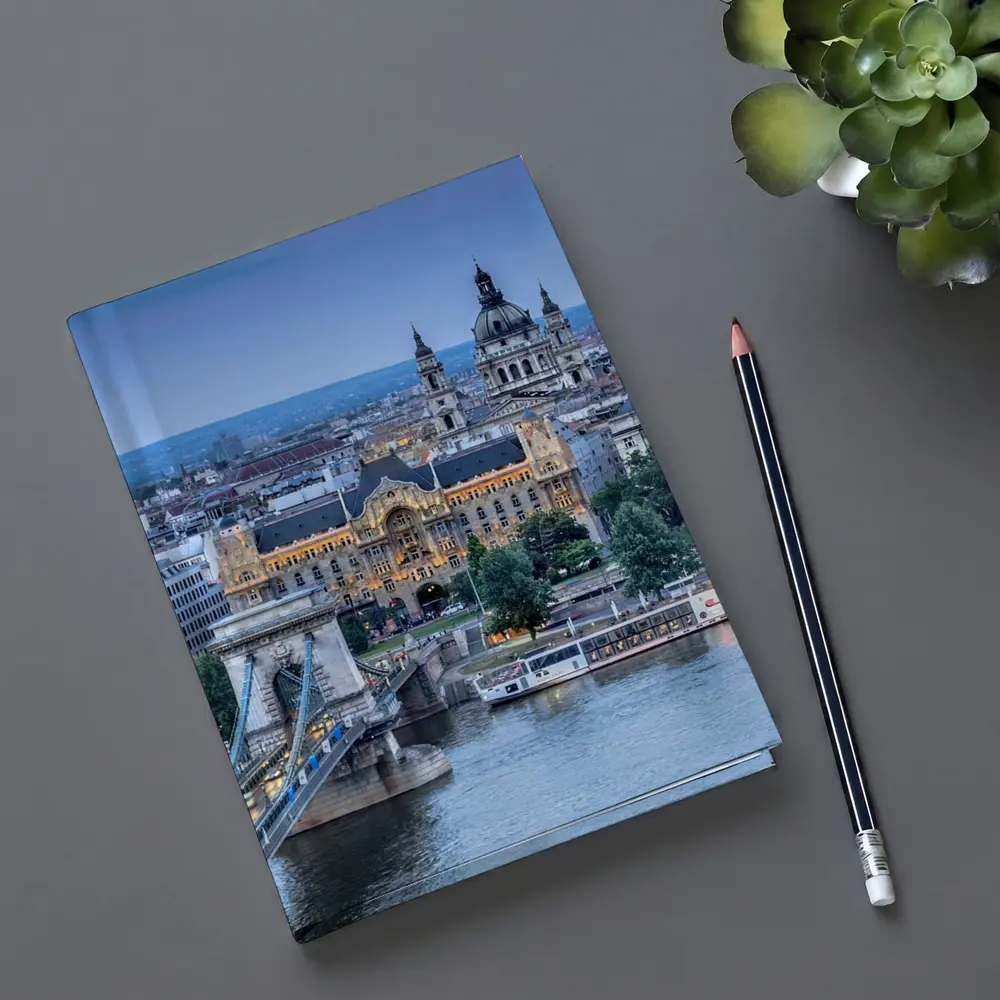 Budapest Chain Bridge Danube River City View – Notebooks
