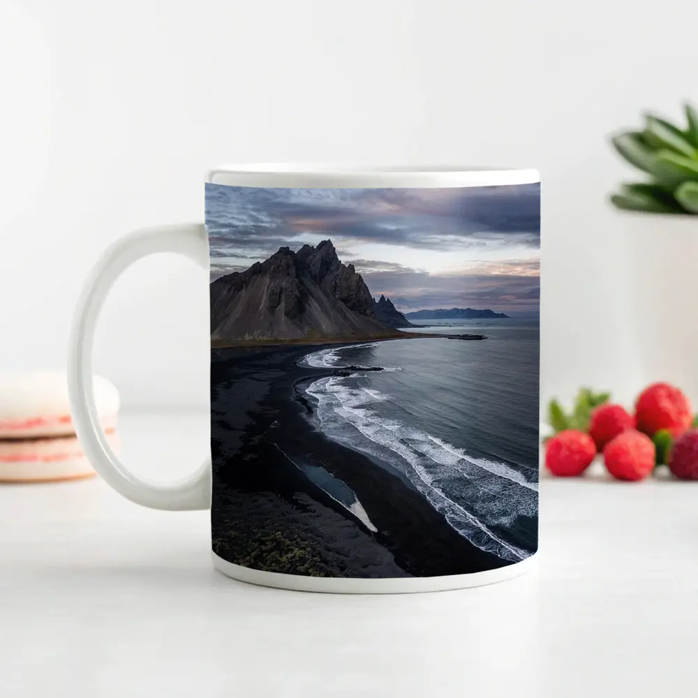 Vestrahorn Mountain Black Sand Beach Iceland – Mugs