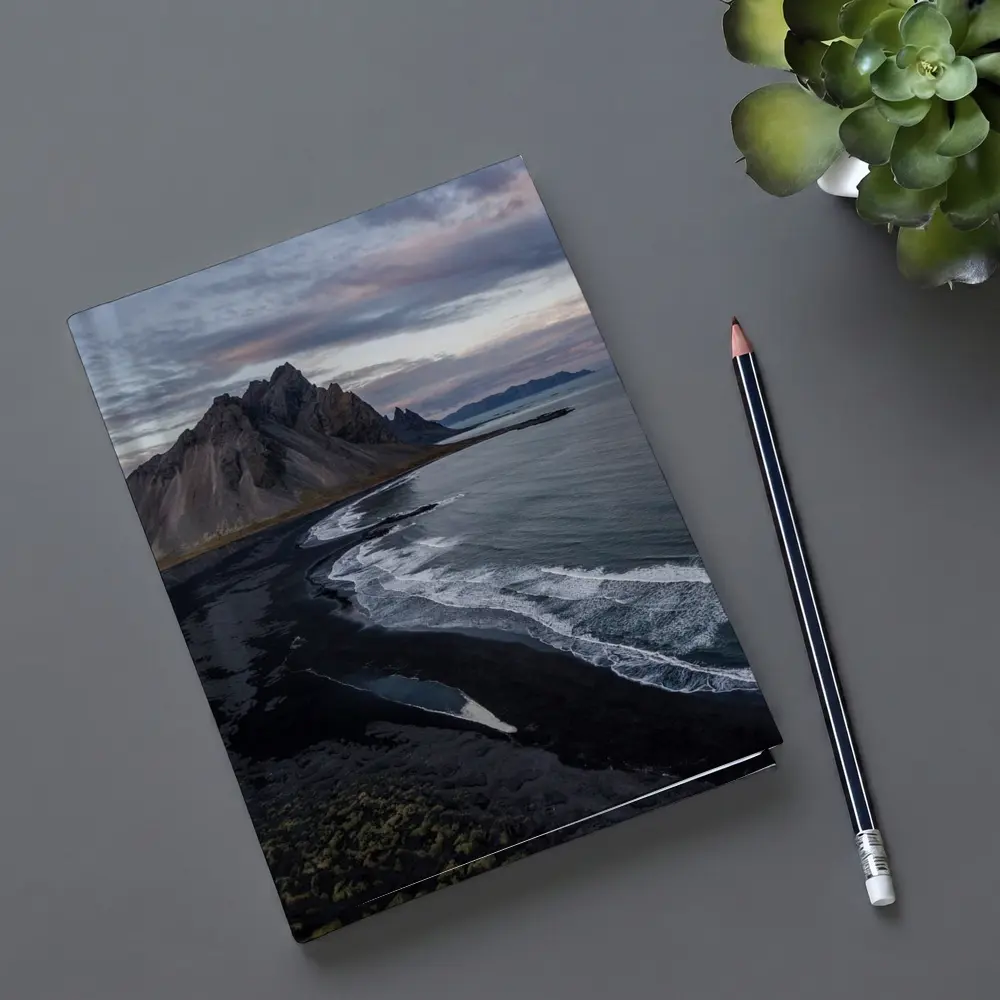 Vestrahorn Mountain Black Sand Beach Iceland – Notebooks