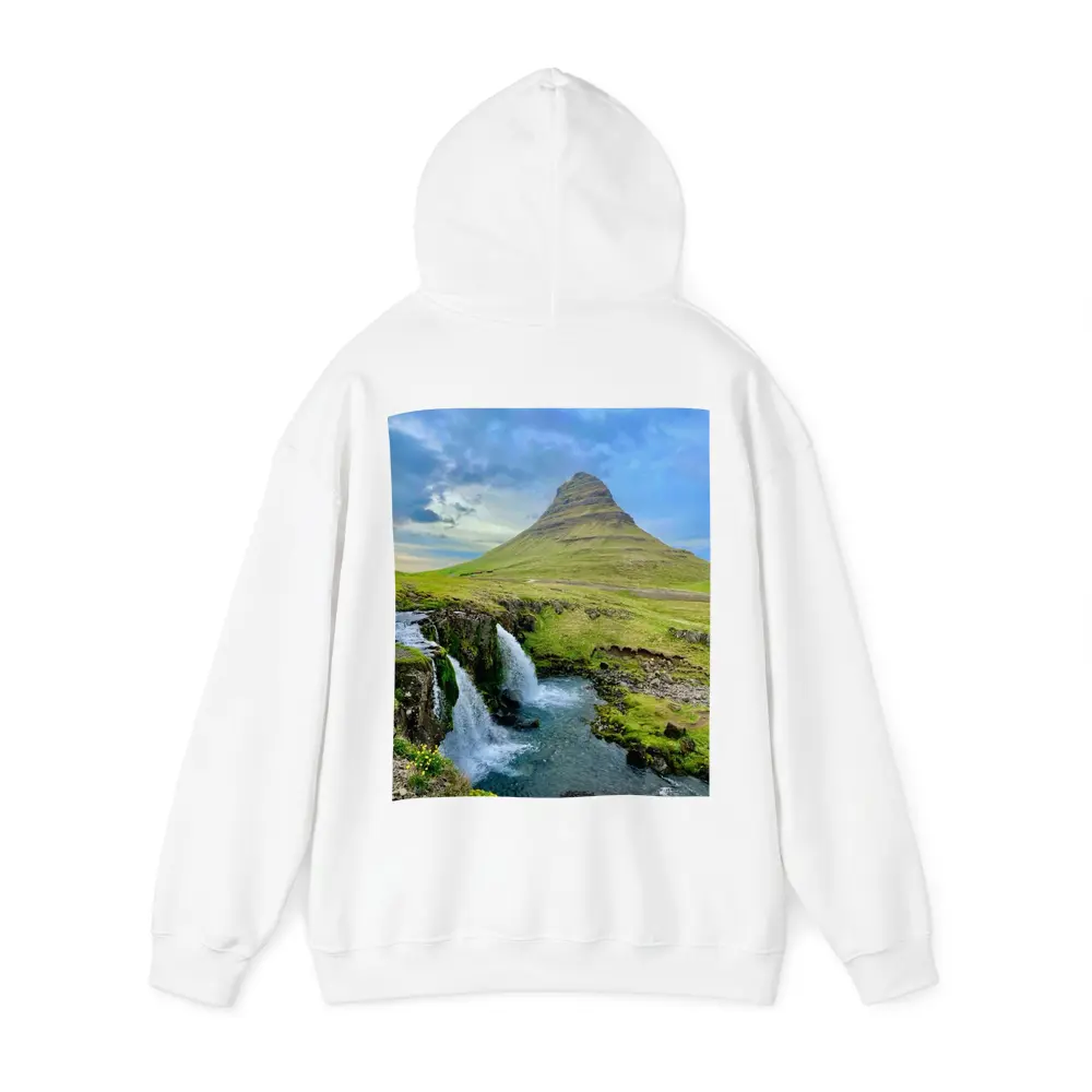Kirkjufell Mountain Waterfall Iceland Green Landscape – Hoodies