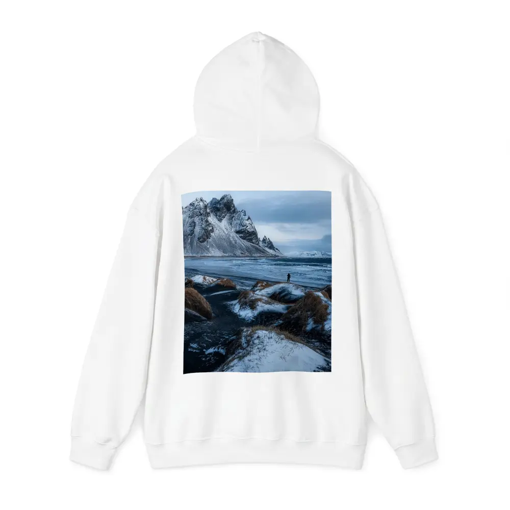 Lone Figure Stokksnes Black Sand Beach Iceland – Hoodies