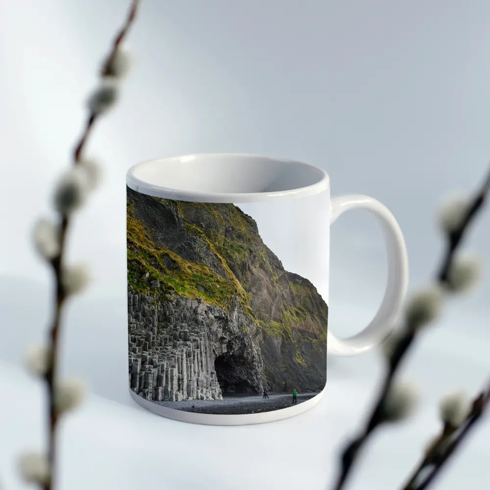 Reynisfjara Black Beach Basalt Columns Iceland – Mugs
