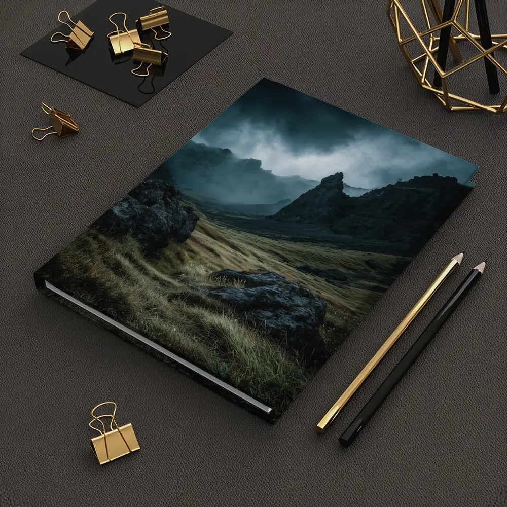 Dark Moody Mountain Valley Storm Clouds – Notebooks