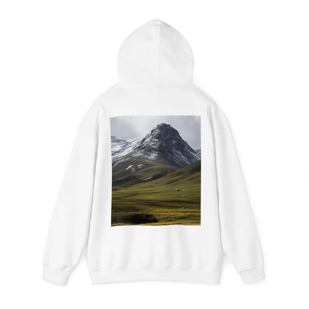 Snow Capped Mountain Green Valley Wildflowers – Hoodies