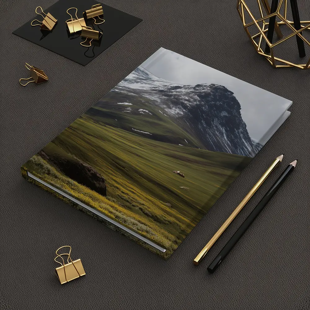 Snow Capped Mountain Green Valley Wildflowers – Notebooks