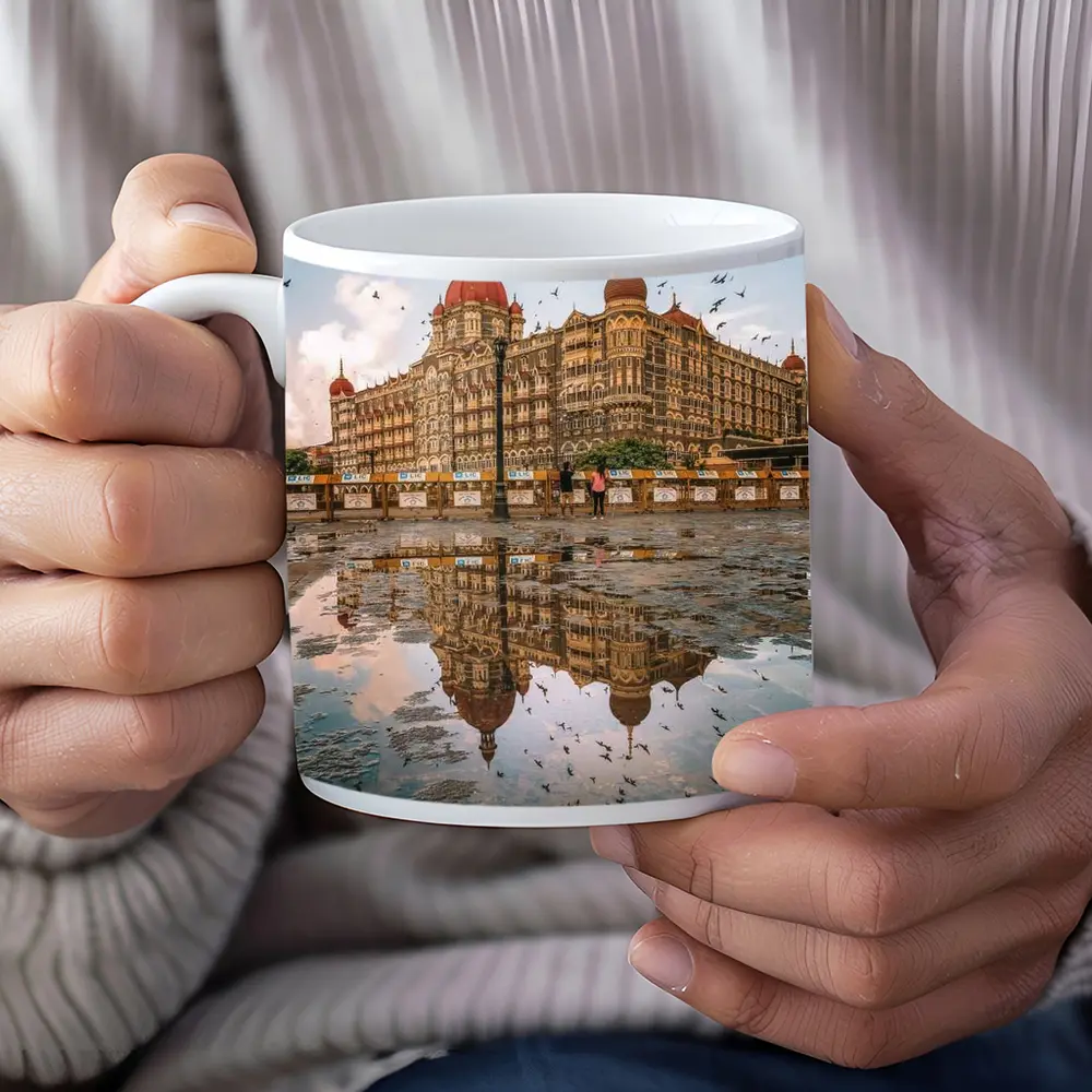 Taj Mahal Palace Hotel Mumbai Reflection Birds – Mugs