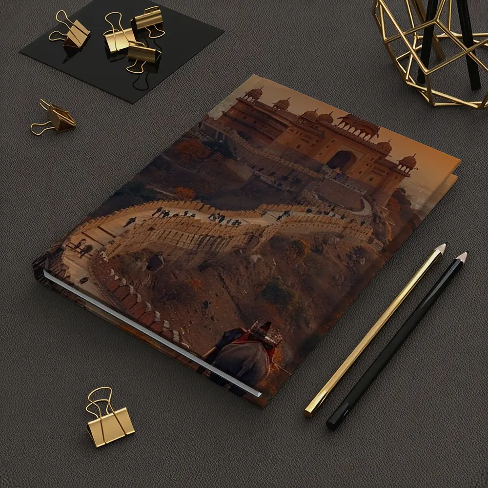 Amber Fort Elephant Rajasthan Golden Sunset – Notebooks